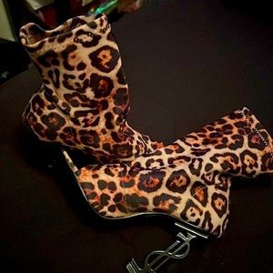 Open toed leopard shoes